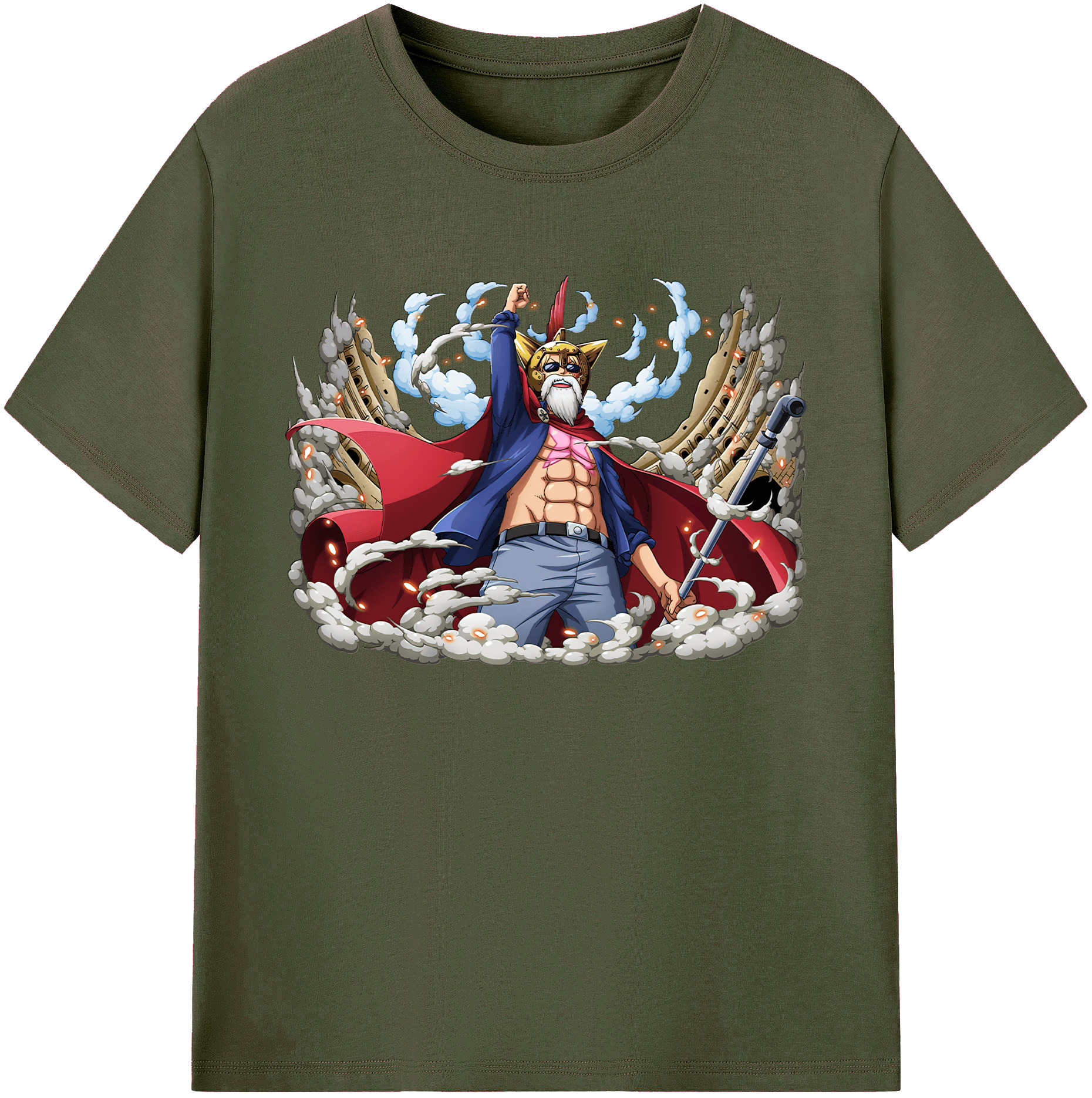 ワンピース モンキー・D・ルフィ ONE PIECE Monkey D. Luffy 綿100％ メンズ半袖Tシャツ｜肌触りやわらか＆通気性